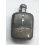 Vintage hallmarked silver Hip flask full sheffield silver hallmarks