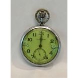 Military Jaeger le coultre pocket watch not working military marks to back of case