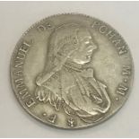 Malta 1789 Silver Coin Emmanuel de Rohan M.M coin measures approx 40mm dia weight 27.2 g