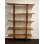 Teak room divider measures approx height 70" width 47" depth 14"