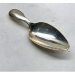 Vintage Dutch silver tea caddy spoon sword hallmark