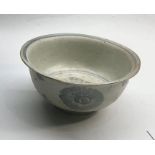 Chinese blue and white Ming Dynasty bowl measures approx 14cm dia height 56.5cm age related wear