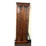 Tall mahogany astroglazed cabinet