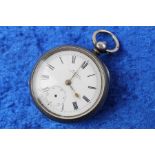 Vintage gents American Philadelphia USA 925 silver pocket watch (156g)