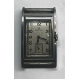 Vintage gents Art Deco Omega tank wristwatch the watch winds and ticks case measures app