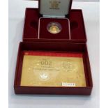 United kingdom 2002 gold proof half sovereign boxed coa