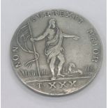 Malta 1757 Silver Coin Emmanuel de Rohan M.M coin measures approx 40mm dia weight 27.5 g