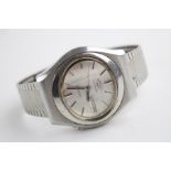 Vintage Gents Rotary Stainless Steel wristwatch automatic working but no warranty given w/ Oval Dial