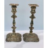 Fine pair of Sheffield silver hallmarked candle sticks measures approx 24.5cm filled bases total