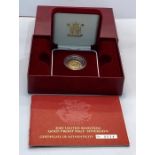 United kingdom 2005 gold proof half sovereign boxed coa