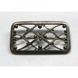 Georg Jensen silver brooch 226 sterling Denmark full silver hallmarks measures approx 54mm by 31mm