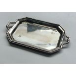 Silver hallmarked Miniature tray full silver hallmarks measures approx 125mm by 78mm weight 50g