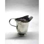 Vintage Hallmarked 1935 Birmingham Silver Cream Jug w/ Wavy Rim (50g)