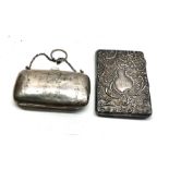 vintage hallmarked silver purse and wallet