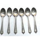 6 x Vintage 1957 Hallmarked Sheffield .925 STERLING SILVER Spoons (76g)