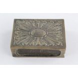 Antique hallmarked .925 Sterling silver Ornate Matchbox Cover