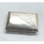 Antique hallmarked 1901 Birmingham silver cigarette Case (66g)