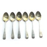 6 x Vintage 1944 Hallmarked Sheffield .925 STERLING SILVER Spoons (104g)