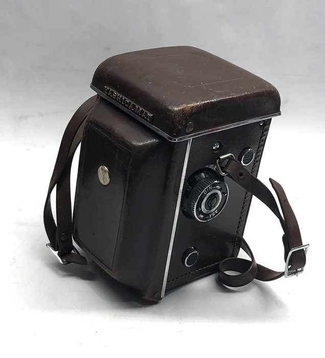 Yashica-Mat Twin Lens Reflex FILM CAMERA w/ 80mm F/3.5 Lens & Case - Image 5 of 5
