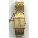 Piaget Square 18ct gold wristwatch total weight of watch 65.5 grams