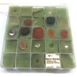 Collection of antique hardstone intaglio seals