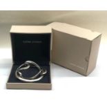 Georg Jensen Silver Bangle 452 Infinity with 3 Links original boxed