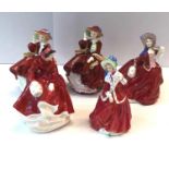 5 Small Royal Doulton figures