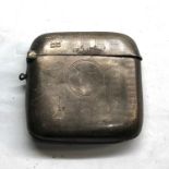 Antique silver vesta case Chester silver hallmarks