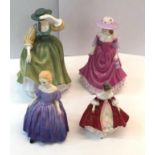 4 Royal Doulton figures southern Belle Marie buttercup and summer breeze