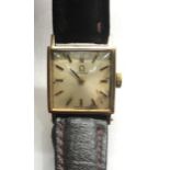 9ct gold ladies Omega wristwatch