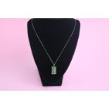 1960s 9ct Gold emergency money cylinder charm pendant on gold chain (3.3g)