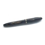 Vintage W.A Sheaffer pen Co Fort Madison Iowa U.S.A striped brown fountain pen w/ 14ct gold nib,