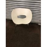 4 designer tom vac chairs by ron arad Vitra white plastic chrome legs