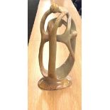 unusual stone modernist sculpture entwined figures height approx 23ins