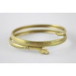 Art Deco gold plated snake wrap around snake bracelet