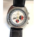 Vintage Gents Omega Seamaster chronograph soccer timer watch winds and ticks in good overall