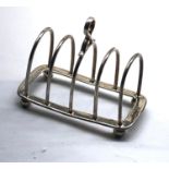 Hallmarked silver toast rack full Sheffield silver hallmarks weight 55g