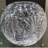 Boxed Waterford seahorse 6 inch crystal rose bowl vase