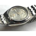 Vintage Seiko 5 7s26-3180 stainless steel wristwatch day date watch is ticking but no warranty given
