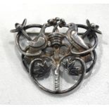 Sterling silver Ola Gorie 'tree of life' / voves brooch (6.7g)