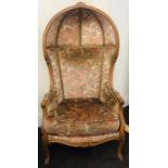 Vintage dome topped porters chair