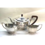 3 Piece silver tea service Birmingham silver hallmarks weight 1083g