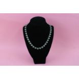 Art deco paste riviere collar necklace 38cm