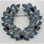 Christian Dior by Mitchel Maer rare crystal laurel wreath brooch