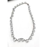 Art deco graduate paste riviera necklace