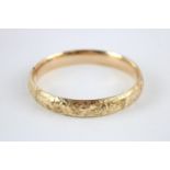 Vintage rolled gold bangle w/ scrolling floral design