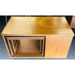 Mid century Mcintosh metamorphic coffee table/ drinks cabinet, height 21 inches, width 34.5 inches