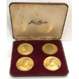 Winston Churchill silver commemorative coin set marked sterling around edge by john pinchers