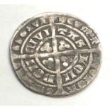 Medieval silver coin measures approx 28mm dia weight 4.1g