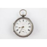 Vintage gents hallmarked .925 sterling silver pocket watch key-wind spares and repairs Maker J G